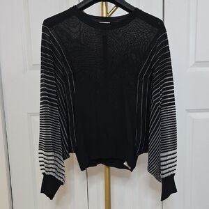 Black and White Striped Sweater